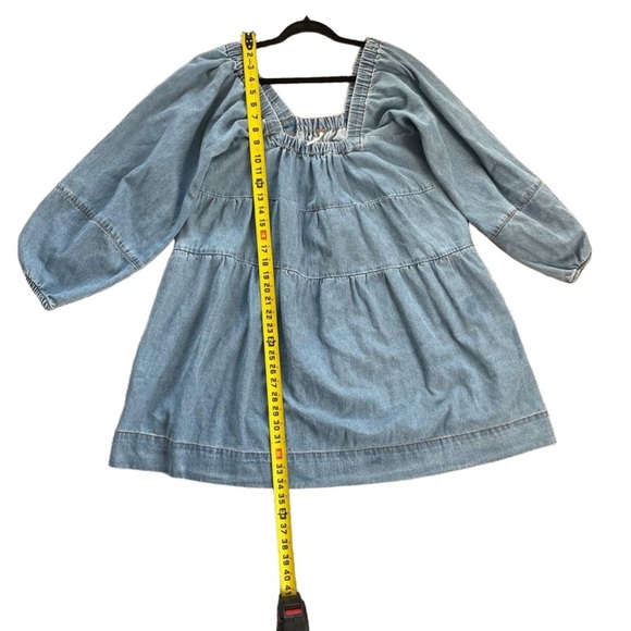 Free People “Lou Jean Babydoll Dress” square neck oversized Medium - Picture 5 of 9